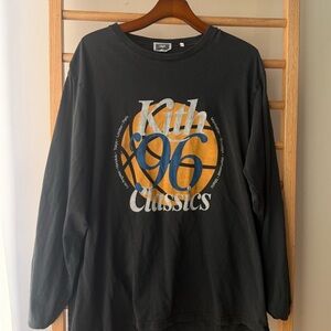 Kith Black Long Sleeve with Blue and Orange Graphic